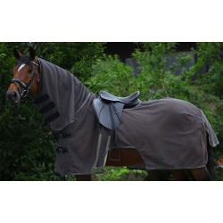 PFIFF riding fly blanket with roll-up neck piece 