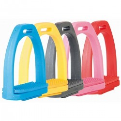 Lightweight plastic stirrups with rubber inlay. 