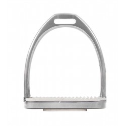 Aluminum stirrups with rubber inlay. 