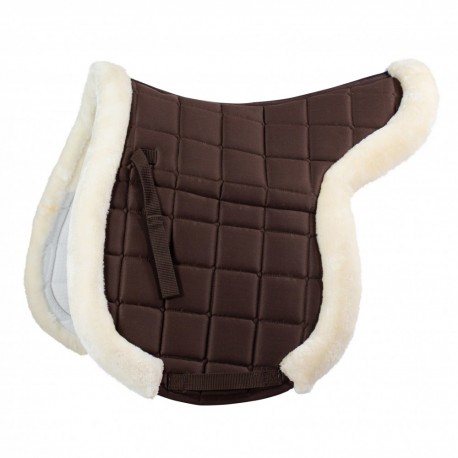 Horze Ventilated Shaped Pad with Faux Fur Trim 