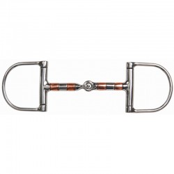 TdeT Paris Copper Roller D-Ring Snaffle Bit